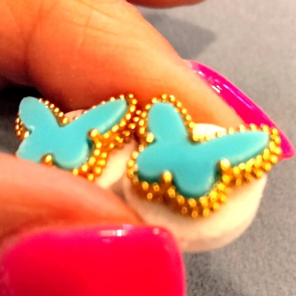 Last prButterfly fine jewelry lovers dream. Young or old Turquoise gold beading